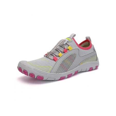 

Gomelly Unisex Aqua Socks Barefoot Beach Shoe Breathable Water Shoes Anti-Slip Flats Exercise Outdoor Sneakers Light Gray 6