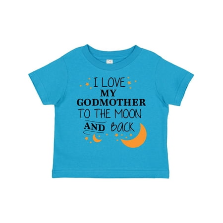 

Inktastic I Love My Godmother to the Moon and Back Gift Toddler Boy or Toddler Girl T-Shirt
