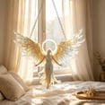 thumbnail image 4 of BingTong Bohemian Style Dreamcatcher Pendant,Bird Cow Angel Moon Pattern Suncatcher Pendant With Metal Chain, Colorful Light Catching Wall Window Decor For Home Decor Doors Windows A, 4 of 7