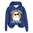 thumbnail image 1 of EHQJNJ Sweat à Capuche Jaune pour Femmes Mode Imprimé Spectre Manches Longues Col Rond 1 Sweat à Capuche pour Femmes avec Nœuds Zip, 1 of 3