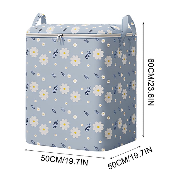 Bolsa de almacenamiento de gran capacidad con doble cremallera | Organizador plegable de tela no tejida de 80 l, 120 l y 150 l | Caja portátil para guardar ropa y mantas, ideal para mudanzas, d
