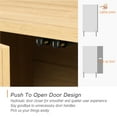 thumbnail image 4 of WAMPAT 64.4" Modern Fluted Sideboard with Slatted Doors and Shelves –Natural Oak, Ideal for Dining Room or Living Room, 4 of 6