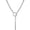Silver Bar, variant on Slip Chain Necklace for Women Men Stainless Steel Cuban Link Long Necklace with Bar Pendant Punk Rock Collar Choker Adjustable Necklaces