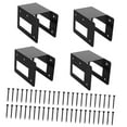 thumbnail image 2 of Tnarru 4 Pieces Firewood Bracket Kit Fireplace Wood Storage Support Heavy Duty Log Holder Log Storage Rack Bracket for Patio Outdoor, 2 of 8