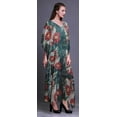 thumbnail image 3 of Bimba Floral Ladies Kaftan Holiday Loungewear Maxi Dress Beach Coverup-4X-5X, 3 of 5
