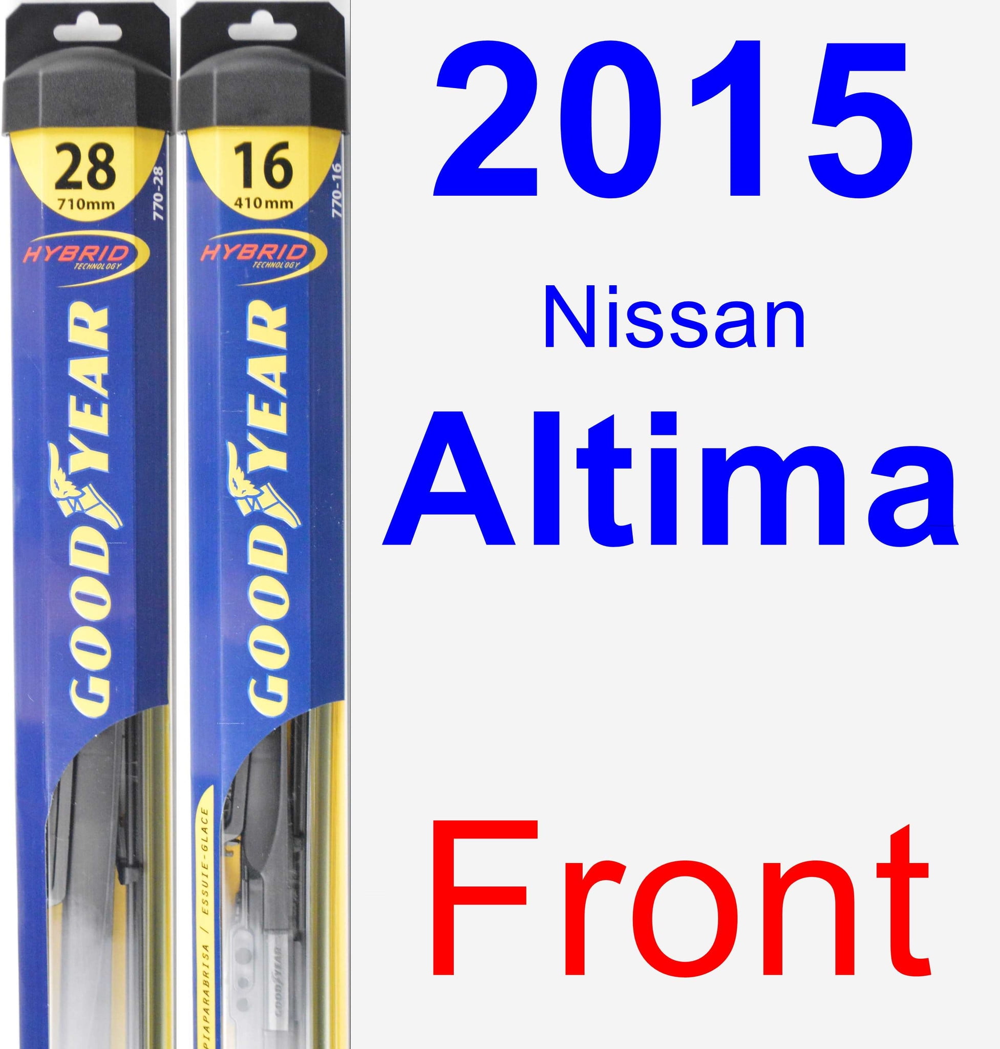 2015 Nissan Altima S Wiper Blade Size