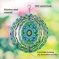 thumbnail image 4 of WIRESTER Wind Spinners Outdoor Hanging Décor 8" for Yard and Garden Decor, Outdoor Decorations - Teal Blue Green Mandala Vintage, 4 of 8