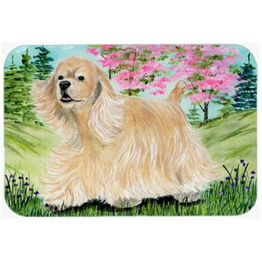 Caroline's Treasures Cocker Spaniel Glass Cutting Board Large