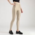 thumbnail image 4 of Warop Women's Sheer Glossy Stretch Milk Silk Leggings, High-Shine Elastic Base Pants for Yoga, Dance, and Daily Wear, 4 of 6
