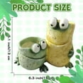 thumbnail image 2 of Funny Plants Flower Pot - Cute Animal Planter Smile Face Frog Resin Succulent Pot for Indoor Outdoor Decor Garden Frog Planter Plant Pot Desktop Planting Ideas Gift Office Balcony Bonsai, 2 of 6