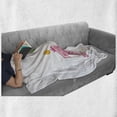 thumbnail image 6 of 1st Birthday Soft Flannel Fleece Throw Blanket, Baby Girl Toddler Party Candlestick with Colorful Balloons Print, Cozy Plush for Indoor and Outdoor Use, 50" x 70", Pale Pink and White, by Ambesonne, 6 of 6