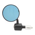 thumbnail image 4 of Handlebar Rear View Mirror, Blue Glass Round CNC Aluminum Alloy Wide View Motorcycle Side Mirror  For Scooters For 7/8in Diameter Handlebar, 4 of 8