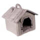 thumbnail image 5 of Cama para gatos, casa para gatos, nido con asa, caseta para cachorros, compacta, cálida y lavable para invierno. Gris, 5 of 9