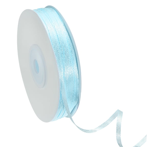 Uxcell Satin Ribbon (100 Yards, 1/8" Wide, Sky Blue) Double Face Solid Fabric Ribbon, Suit for Craft/DIY/Gift Wrapping/Hair Bows/Floral Bouquets/Wedding/Birthday/Party Decoration