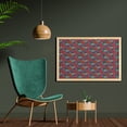 thumbnail image 2 of Flowers Wall Art with Frame, Cartoon Design Spring Floral Pattern with Cheerful Blooming Petals, Printed Fabric Poster for Bathroom Living Room, 35" x 23", Teal and Multicolor, by Ambesonne, 2 of 2