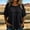A534 Black, variant on Womens Empire Waist Blouse Pleated Round Neck Short Sleeve Casual Summer Textured Loose Fit Boho Fashionable Flowy Lightweight Tunics Tops