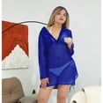 thumbnail image 3 of HAPPY BAY Women's Beachwear Swimsuit Coverups Summer Swim Beach Cover ups for Swimwear Women Bikini Dress Tops Cover up M Royal, Solid, 3 of 6