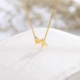 thumbnail image 5 of Collares con inicial para mujer chapado en oro de 14 quilates con inicial de corazón, collar con colgante de corazón con letra delicada, regalo de Navidad para adolescentes y niñas oso de fresa Electrónica, 5 of 5