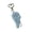 Blue, variant on Retro Angel Wing And Star Keyring Elegant Jewelry Accessory Bag Decoration With Rhinestones Detail For Gift
