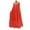 Orange, variant on HONHUZH Womens Clearance Summer Dresses, Casual Solid Strap Dress Pocket Loose Backless Swing Dress