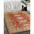 thumbnail image 3 of Ahgly Company Machine Washable Indoor Square Traditional Metallic Gold Area Rugs, 8' Square, 3 of 7