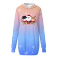 Women's Dresses Christmas Printed Long Sleeved Hoodie Long Style Hoodie