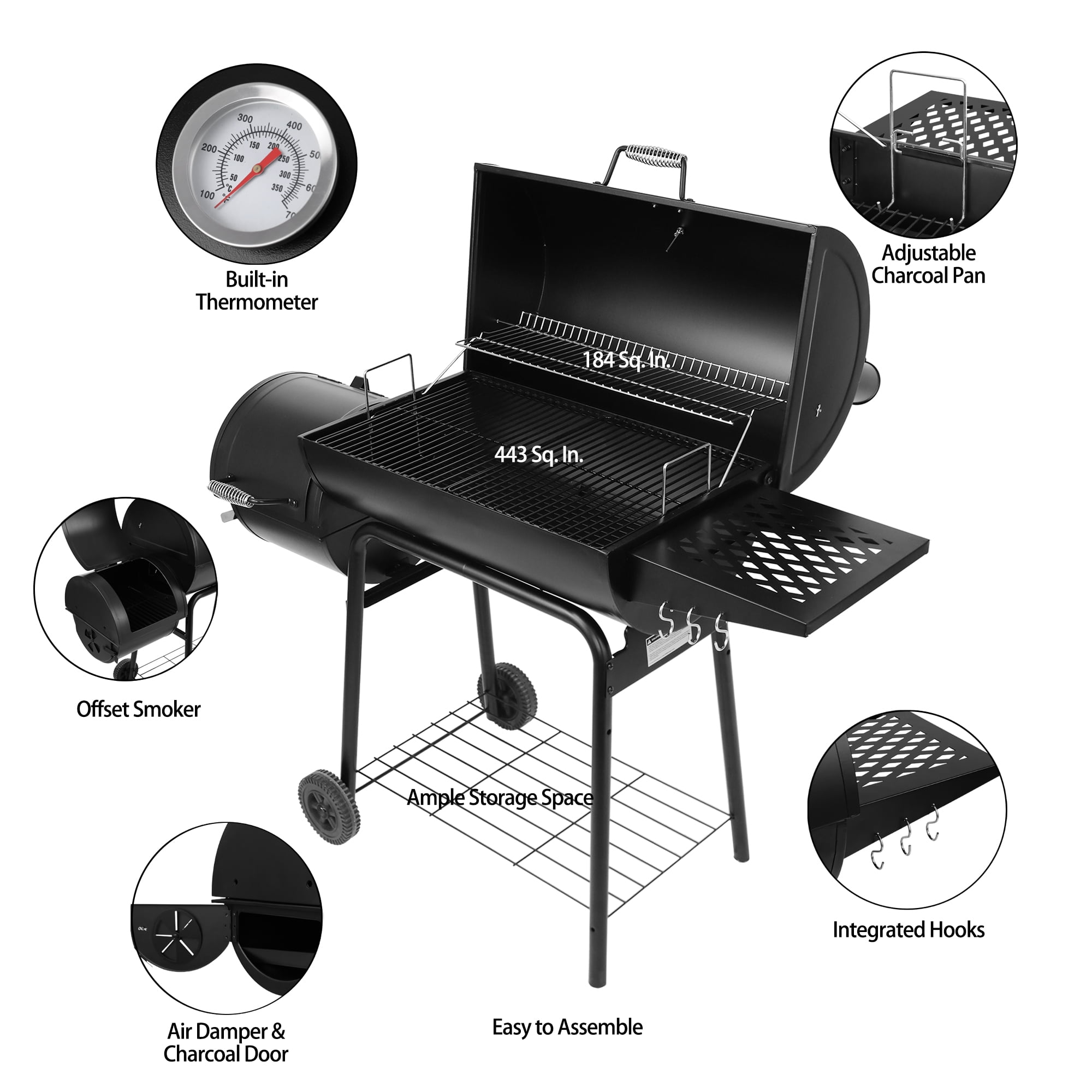 Royal Gourmet Cc1830r 30 Inch Barrel Charcoal Grill With 40 Off 2681