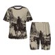 thumbnail image 1 of Fotbe Western Desert Cowboy Pijama Estampada de 2 Piezas para Niños – Ropa de Dormir de Manga Corta Cómoda para Niños y Niñas, Camiseta y Shorts de Algodón-XX-Large, 1 of 6