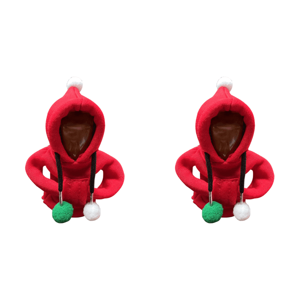 Sudadera con capucha para palanca de cambios de coche, camisa con perilla divertida, suéter (bola de piel), color rojo