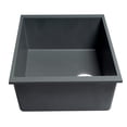 thumbnail image 6 of ALFI brand AB2420UM-T Titanium 24" Undermount Single Bowl Granite Composite Kitchen Sink, 6 of 9