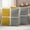 Yellow, variant on Brown Outdoor Waterproof Pillow Covers, Modern Painting Farmhouse Striped Abstract Art Decorative Square Throw Pillowcase Sofa Cushion Sham for Patio/Couch/Chair, 26"x26" 2 Pack