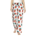 thumbnail image 2 of Goofa Strawberries Printed Soft Pajama Pants for Women, Wide Leg Comfy Casual Lounge Yoga Pants-Large, 2 of 9