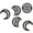 Black, variant on MasteelfCA 5Pcs Moon Phase Wall Decor Hollow Out Moon Phase Wall Art Decor for Bedroom
