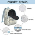 thumbnail image 4 of Unisex Boho Style Backpack, Bohemian Print Zipper Bag with Front Pocket, Lightweight Rucksack for School University Work Commute Vacation, Perfect Gift Choice, 4 of 5