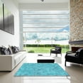 thumbnail image 7 of Ahgly Company Machine Washable Indoor Square Transitional Dark Turquoise Green Area Rugs, 7' Square, 7 of 7