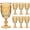 Amber, variant on 24 Pcs Plastic Goblets 7.5oz Vintage Goblet Plastic Wine Glasses Colored Retro Embossed Water Goblets for Wine Bar Juice Baby Shower Wedding Reception Grand Event Party (Royal Blue)
