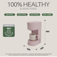thumbnail image 5 of Willow Kitchen Single Serve Coffee Maker Machine for Pods & Grounds with K Cup, Self Cleaning & Small Portable Coffee Maker, Shell Pink, 5 of 9
