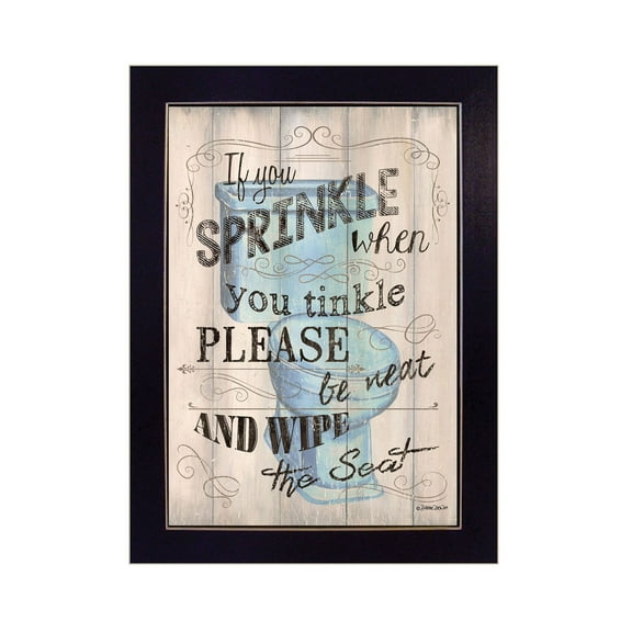 If You Sprinkle When You Tinkle by Debbie Dewitt Print Wall Art Wood Multi-Color