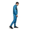 thumbnail image 6 of Men's Tiger Striped Reflective Tape Track Suits 2 Piece Sweatsuit Set ST576 - Neon Blue - 5X-Large, 6 of 7