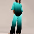 thumbnail image 1 of Ensembles de Pyjama pour Femmes Adapté Été Col Rond Manches Courtes Imprimé Floral Haut Chemise avec Pantalon Grande Taille 2 Ensemble m, 1 of 5