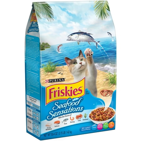Purina Friskies Seafood Sensations Cat Food 3.15 lb. Bag