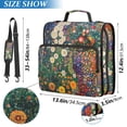 thumbnail image 2 of FORMRS Zipper Binder with Shoulder Strap 2-inch Ring 500 Sheet Capacity File Bag, White Floral Garden, 2 of 5