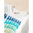 thumbnail image 6 of Wassery Big Brother Little Brother Matching Outfits Long Sleeve Letter Sweatshirt Tops + Sweatpants Set Toddler Fall Clothes, 6 of 9