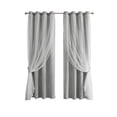 thumbnail image 2 of Jensvialia Double Layer Star Lace Blackout Curtains 2-in-1 Sheer Star Pattern with Blackout Liner Thermal Insulated Curtain Panel for Bedroom Living Room Nursery - 40x51 Inch Single Panel, 2 of 6