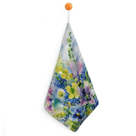 

Autua Floral Design Quick-Dry Hand Towel Set Ultra-Fine Fiber Kitchen and Bathroom 11.8x11.8in Various Colors and Patterns 4pcs