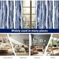 thumbnail image 6 of DriftAway Paint Brush Watercolor Ink Stripe Pattern Lined Window Curtain Grommet 2 Panels 84"L x 52"W Navy Blue, 6 of 7