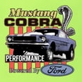thumbnail image 6 of Wild Bobby Mustang Cobra Performance Ford Cars and Trucks Men Graphic Tee, Safety Green, 3X-Large, 6 of 6