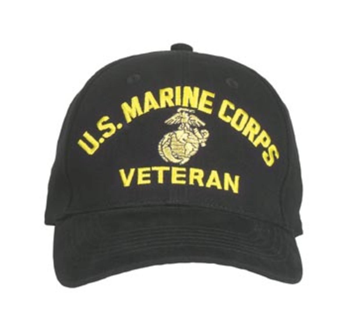 US Marine Corps Veteran Low Profile Baseball Cap - Walmart.com ...