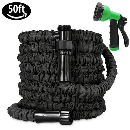 InGarden Expandable Garden Hose 3 Times Expanding Flexible Lightweight Magic Hose with Nozzle + Storage Bag for Washing Car, Watering Flowers, Suitable for Home and Commercial (50Ft