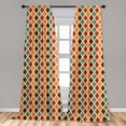 thumbnail image 5 of Ambesonne Retro Curtains, Funky Different Forms, Pair of 28"x95", Multicolor, 5 of 5
